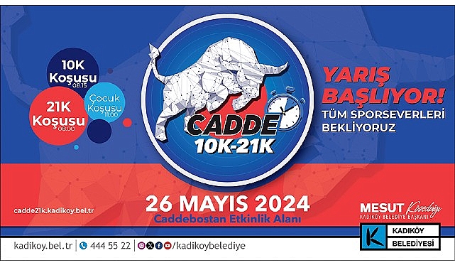 Kadıköy Belediyesi'nin düzenlediği Cadde 10K, Cadde 21K ve Çocuk Koşu Yarışları, 26 Mayıs Pazar günü Caddebostan Sahili'nde gerçekleştirilecek- Haber Şafak