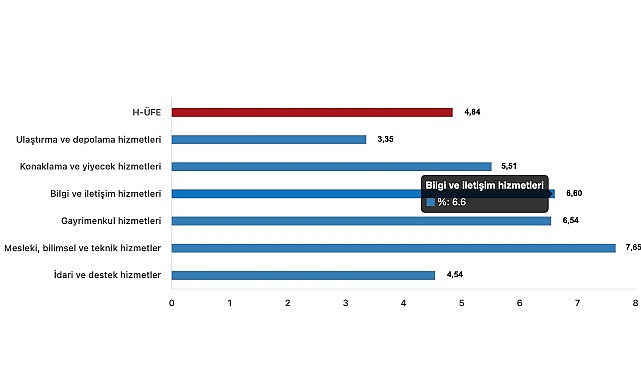 Tüik: Hizmet Üretici Fiyat Endeksi (H-ÜFE) yıllık %87,09 arttı, aylık %4,84 arttı- Haber Şafak