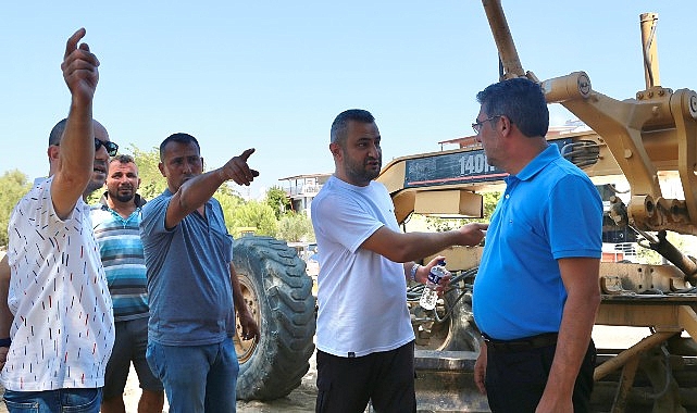 Burhaniye Belediyesi Fen İşleri Müdürlüğü ekipleri, Karınca Deresi kenarında yürüyüş ve bisiklet yolu projesi çalışmalarına başladı- Haber Şafak