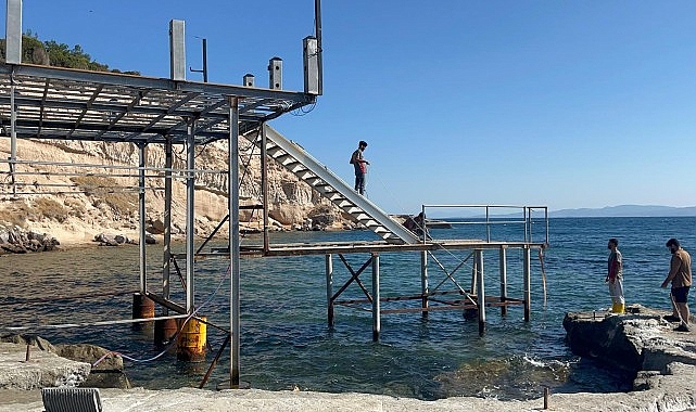 Ayıbalığı Koyu’ndaki izinsiz iskelenin sökümü başladı- Haber Şafak