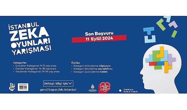 İBB ve Türkiye Zeka Vakfı iş birliği ile düzenlenen İstanbul Zeka Oyunları Yarışmasında başvurular başladı- Haber Şafak
