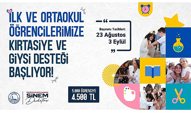 Üsküdar’da İlk ve Orta Öğretim Öğrencilerine Kırtasiye ve Giyim Desteği Başlıyor- Haber Şafak