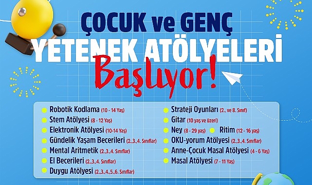 Çocuk ve Genç Yetenek Atölyeleri başlıyor- Haber Şafak