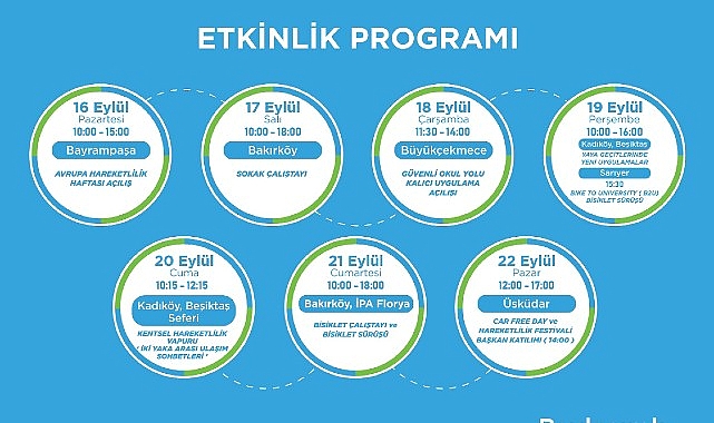 İstanbul, Avrupa Hareketlilik Haftası’na hazır.- Haber Şafak