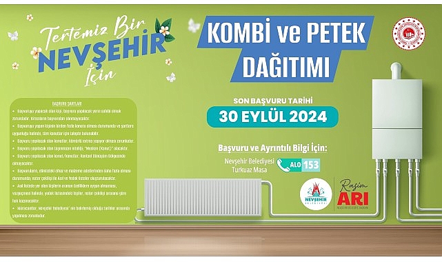 Nevşehir Belediyesi’nden kombi ve petek desteği.- Haber Şafak