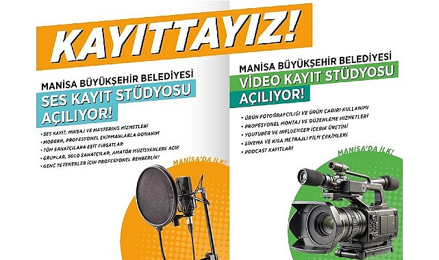 Manisa Büyükşehir’den Ücretsiz Video ve Ses Kayıt Stüdyosu Desteği- Haber Şafak