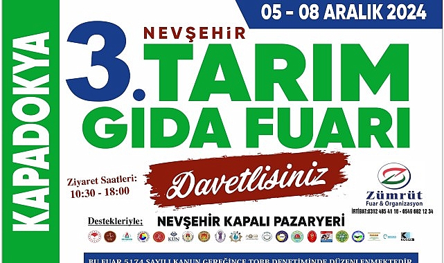 Nevşehir Kapadokya Tarım Ekipmanları, Gıda ve Hayvancılık Fuarı için hazırlıklar tamam.- Haber Şafak