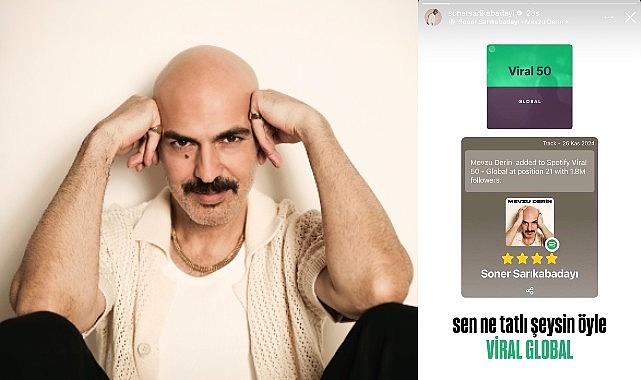 Soner Sarıkabadayı’nın Yeni Şarkısı ‘Mevzu Derin’ Global Viral Listelerde!- Haber Şafak