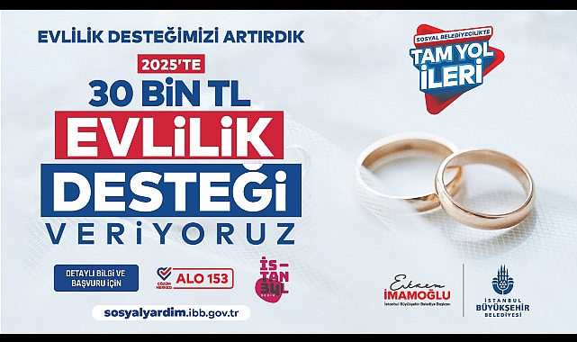 İstanbul Büyükşehir Belediyesi Evlilik Desteği 30 Bin TL’ye Çıkarıldı- Haber Şafak
