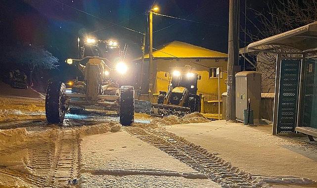 Nilüfer’de ekipler karla mücadele için görev başında- Haber Şafak