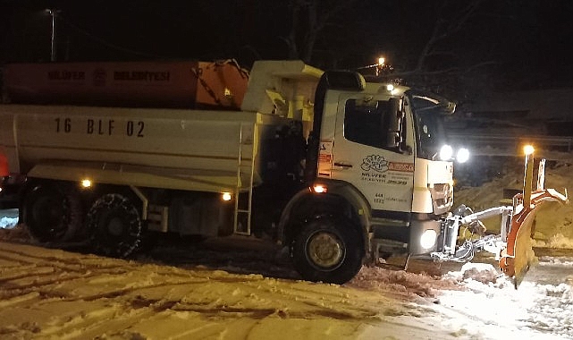 Nilüfer’de karla mücadele çalışmaları aralıksız sürüyor- Haber Şafak