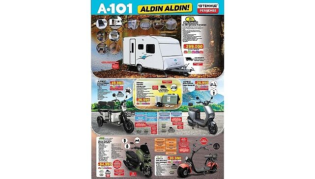 A101 10 Temmuz İtibarıyla Moped, Karavan ve Teknolojik Ürünleri Tüketicilere Sunuyor- Haber Şafak