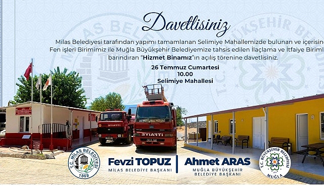 Milas Belediyesi Tarafından Yapımı Tamamlanan Hizmet Binası Törenle Açılıyor- Haber Şafak