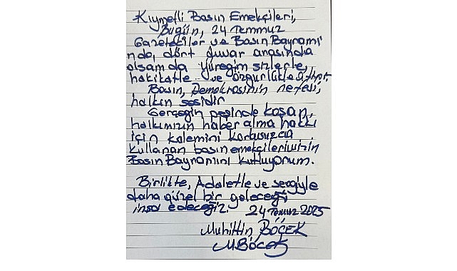Muhittin Böcek basın emekçilerini unutmadı- Haber Şafak