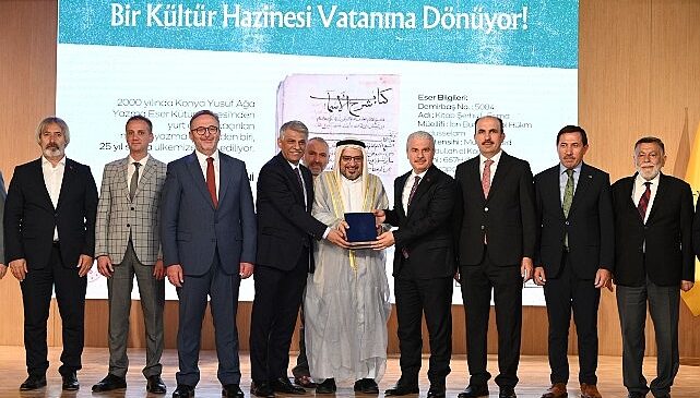 Yurt Dışına Kaçırılan Nadide Yazma Eserlerden “Kitab Şerhu’l-Esma” Yeniden Konya’ya Kazandırıldı- Haber Şafak