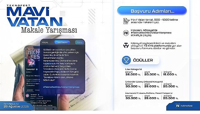 TEKNOFEST Mavi Vatan Makale Yarışması Başvuruları Başladı