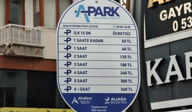 Aliağa’da Ücretli Otopark Uygulaması Başlıyor
