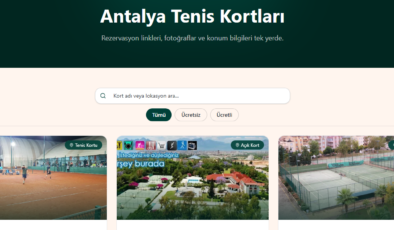 Antalya’da Tenis Tutkunlarına Müjde: Profesyonel Kortlar Artık Bir Tık Uzağınızda!